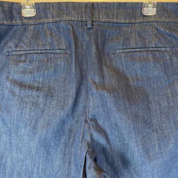 Talbots Dress Denim Slit Ankle Pants Size 20W Dark Blue Welt Pockets Work Preppy - Picture 6 of 12